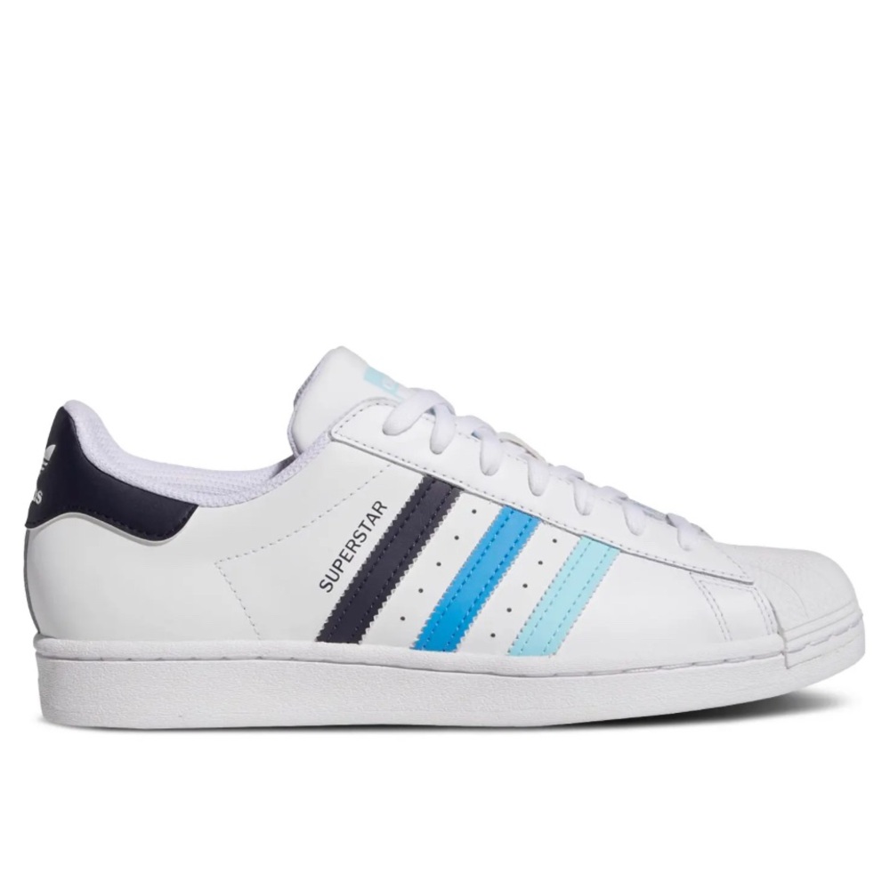 Adidas Superstar ombre blue stripes